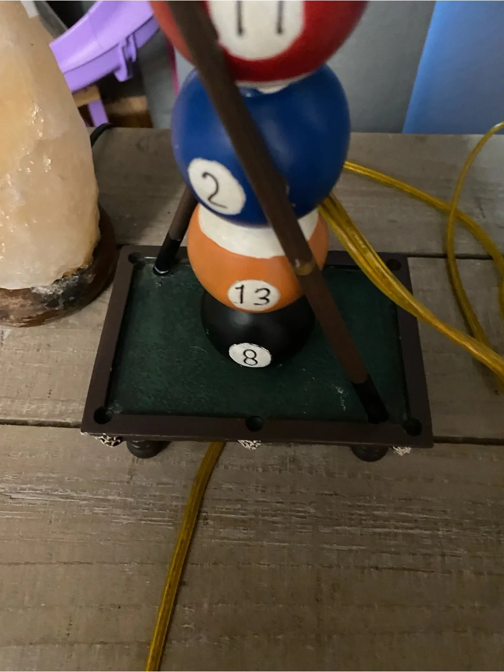 2004 Orion’s Billards Pool Themed Accent Table Lamp Works Great Pool Table
